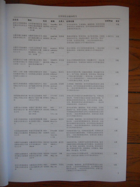 中國(guó)保險(xiǎn)業(yè)企業(yè)黃頁(yè)可開展精準(zhǔn)營(yíng)銷，電話營(yíng)銷、郵件營(yíng)銷、傳真營(yíng)銷等等多管齊下，圓您銷售冠軍夢(mèng)