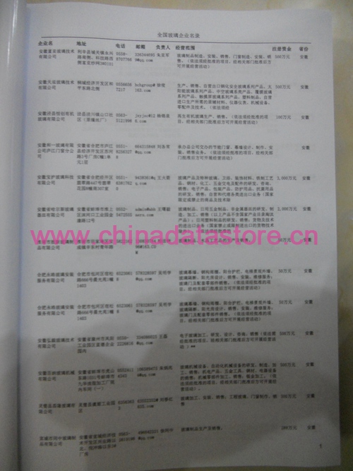 全國玻璃企業(yè)名單助您立刻獲得大量潛在客戶信息，大大減少銷售成本，是您的事業(yè)事半功倍